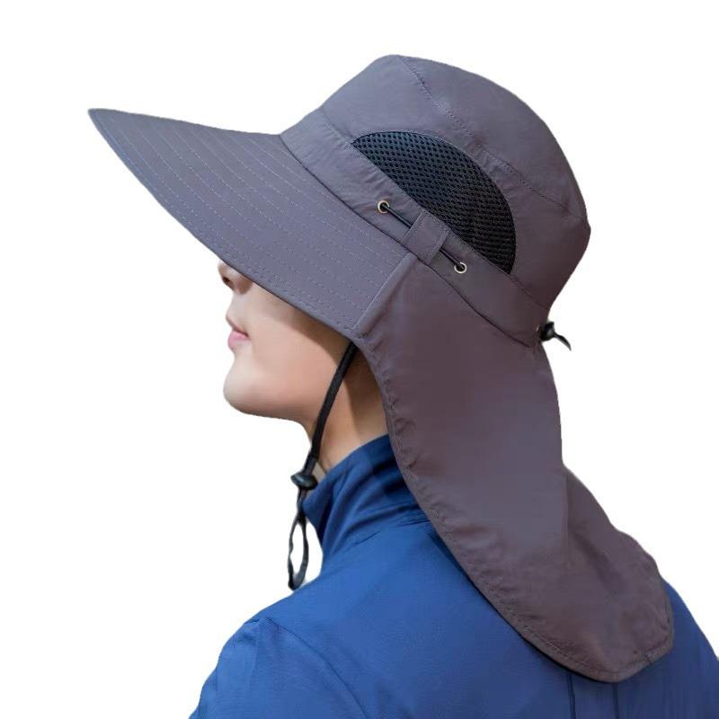 Sunscreen Hat Men'S Fishing Hat Shawl Mask Bucket Hat Outdoor Sun Hat Breathable Cool Hat Quick Drying Mountaineering Hat