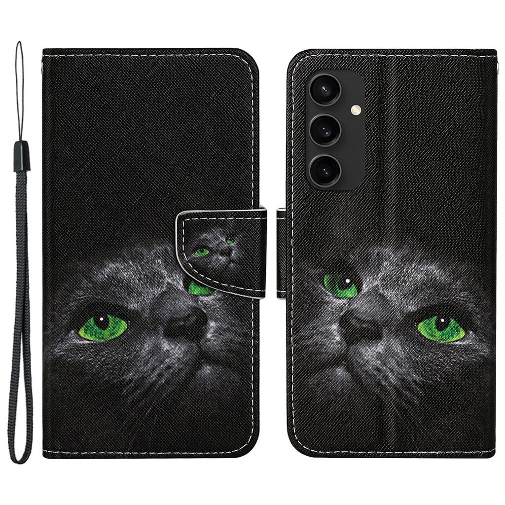 Etui dla Samsunga Galaxy S24 FE z nadrukiem wzoru Ochronne skórzane etui folio na telefon