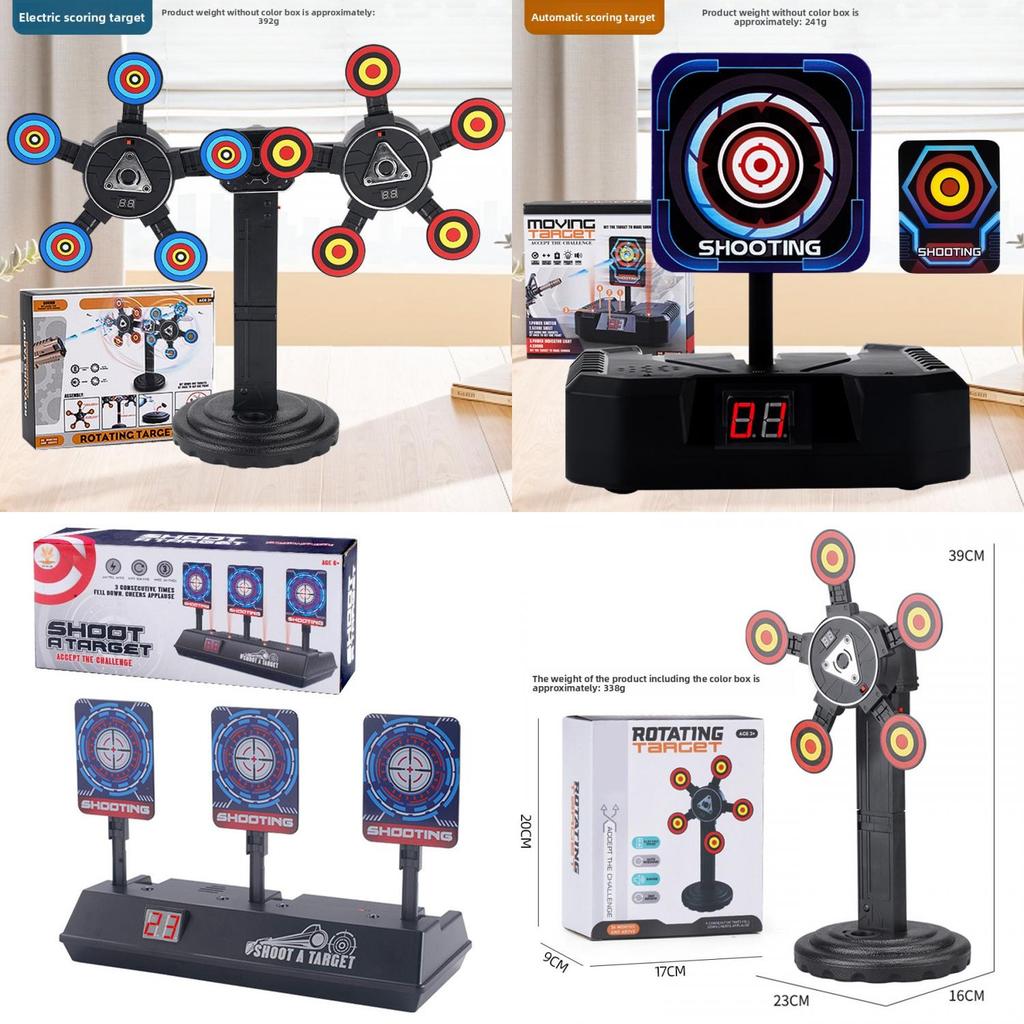 Childrens Electronic Autorecoil Shooting Target With Rotating Moving Target For Kids Play