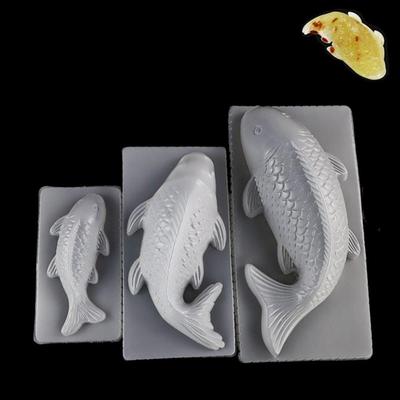 3D White PP Material Sugarcraft Handmake Easy Demold Baking Tool Fish Mold Pudding DIY Jelly Mould