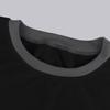 Women's Spring And Autumn Sports Shirt Round Neck Long Sleeve Loose Top Color Blocked Ribbed Edge Fashionable