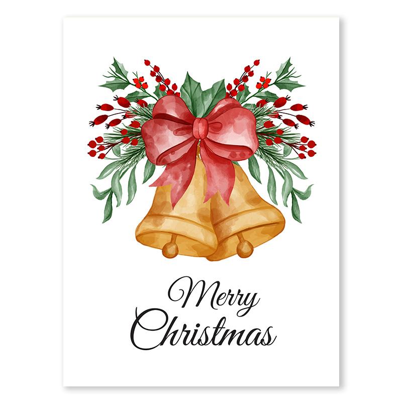 Christmas Cane Candy Decoration Wall Art Stocking Gifts Canvas Painting Jingle Bells Little House Poster Living Room Decoration