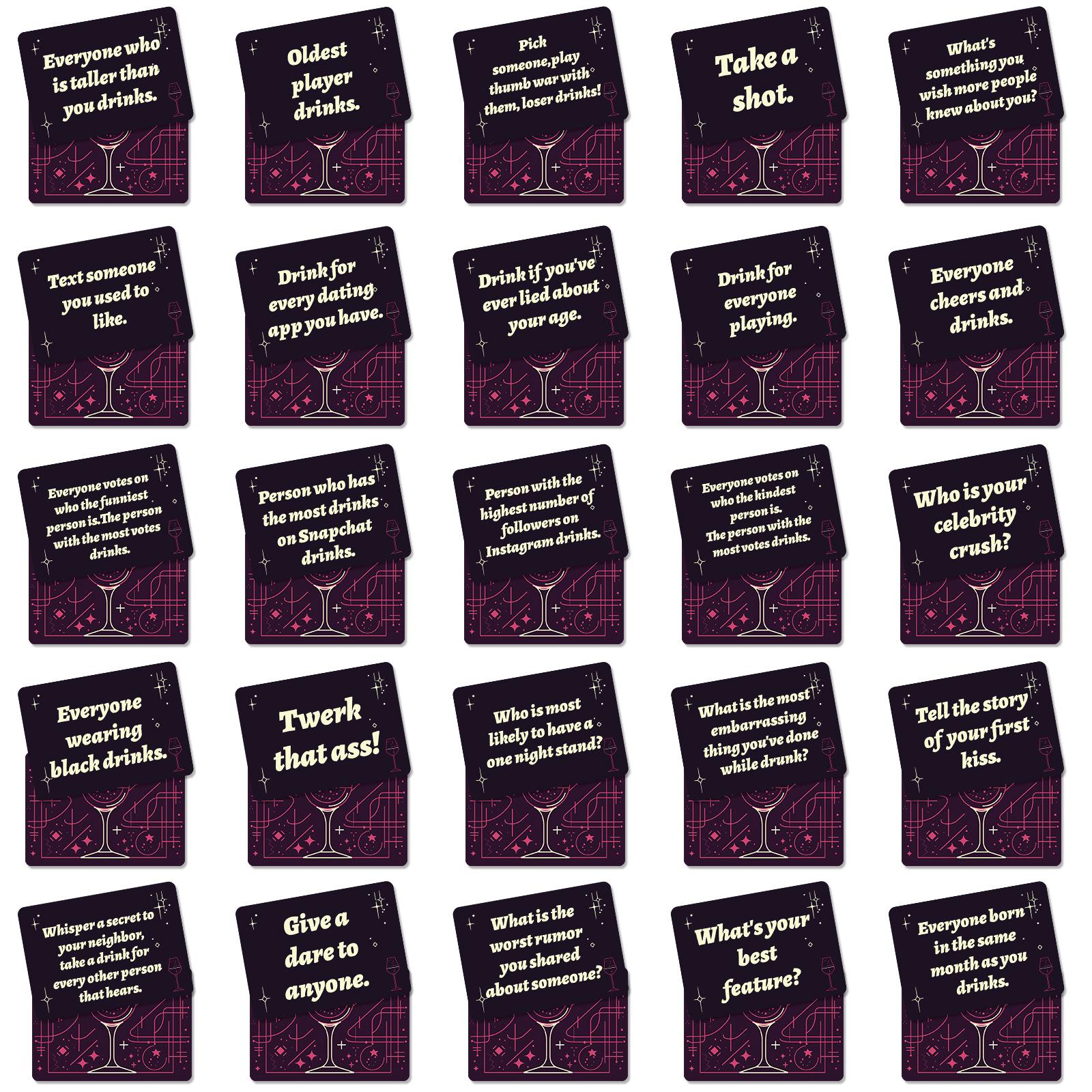 

50 шт./набор карточек для настольной игры для взрослых, карточная колода для знакомства и групповых мероприятий