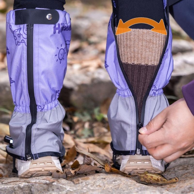 Wasserdichte Schneeschuh-Schutzgamaschen für Kinder für Outdoor-Camping und Wandern Bieten Wärmeisolierung und Traktion