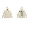 Mens Hooded Zip-Up Fleece-Lined Sweatshirt With Letter Print Casual Oversized Pullover Winter Jacket