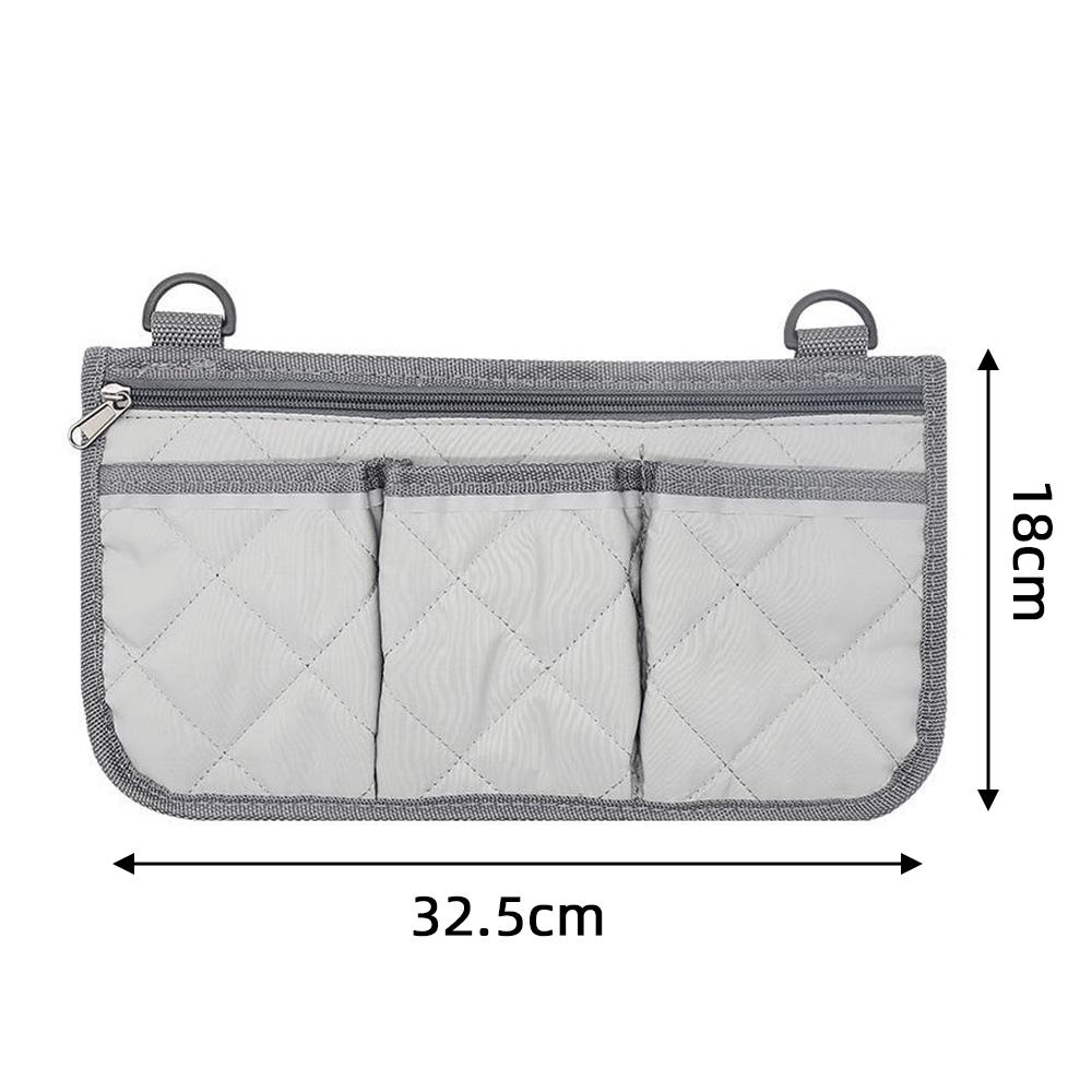 

Сумка для зберігання збоку підлокітника інвалідного візка Портативна кишеня Водонепроникний чохол Велика місткість Організатор для ходунків Багатофункціональна сумка сірий колір