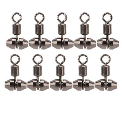 10 stücke 3 Weg Angeln Wirbel T Drehen Messing Barrel Triple Swivel Kreuz Linie Angeln ConnectorsM