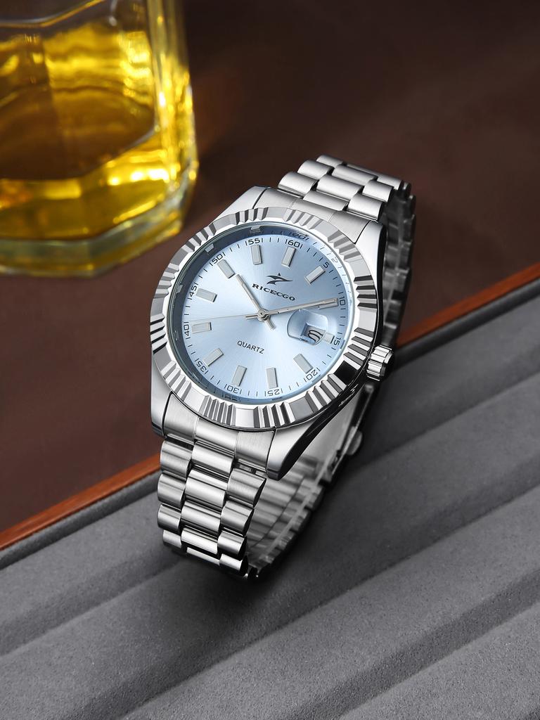 Men's Round Pointer Quartz Watch Stylish and Durable Design Suitable for Daily Wear an Excellent Gift for Him