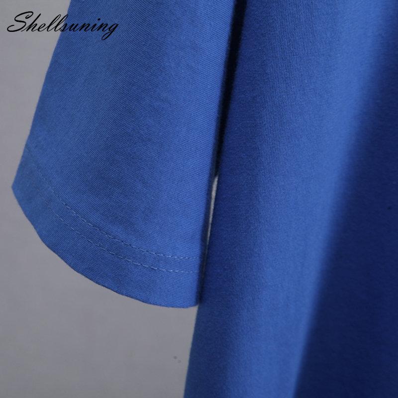 Shellsuning Casual Lose T Shirts Frauen Sommer Trendy Baumwolle Harajuku Graphic Tees Weibliche Einfache Kurzarm Brief Gedruckt Tops