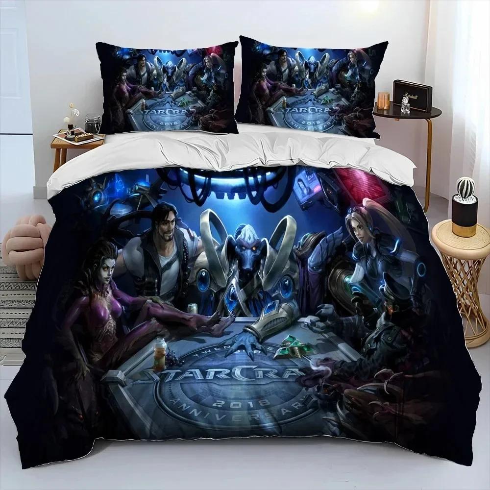 

3D Design HD StarCraft Game Gamer PC Comforter Sleep Bedding Collection,Quilt Cover Bed Collection Quilt Cover Pillowcase,king Queen Size Size Sleep EU Single 135x200cm