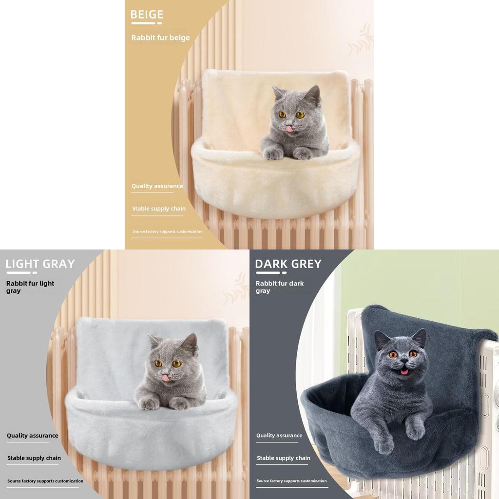 Pet Bed Hanging Style Plush Fabric Warm Cat Bed For Indoor And Outdoor Use