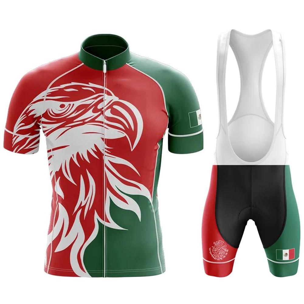 

Wolf and Eagle 2025 Short Sleeve Cycling Jersey Set Wear Mountain Bike Clothes Summer Men Bib Shorts Clothes Men s Bike 5XL