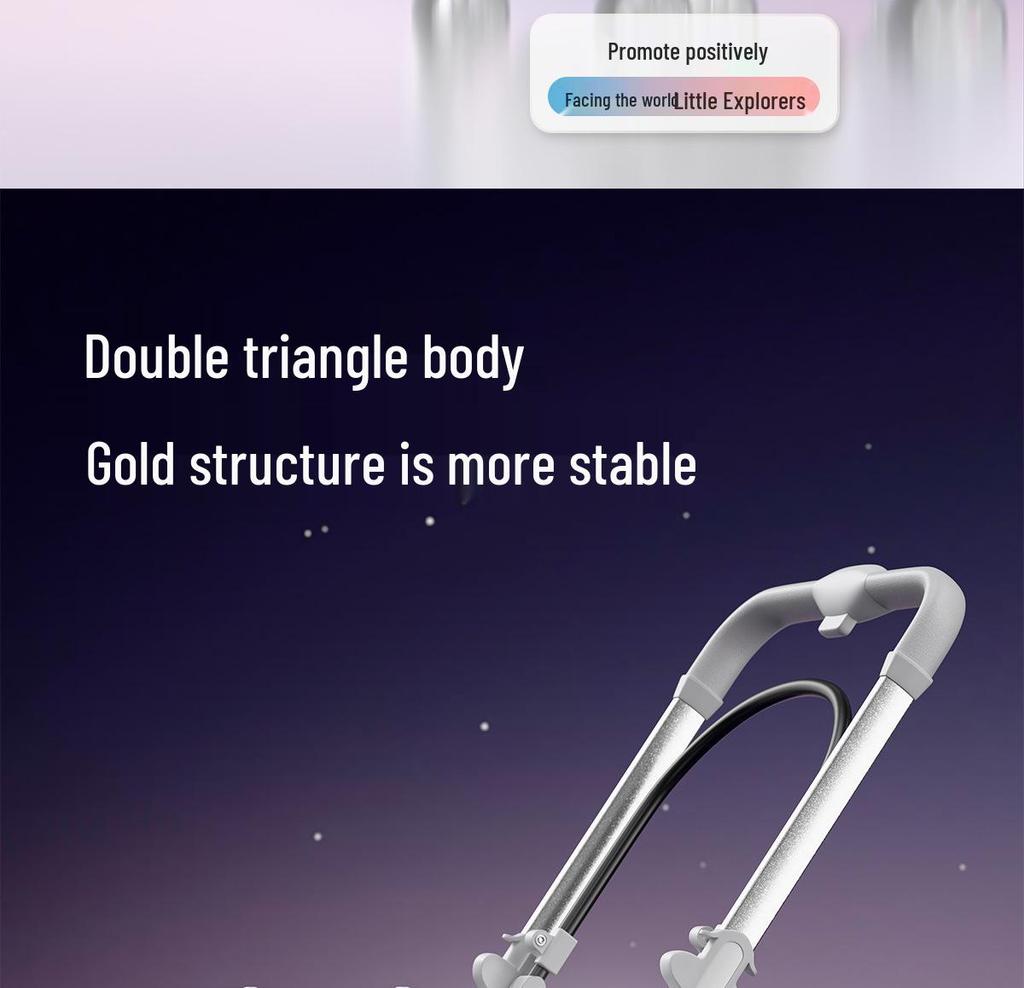 Convertible Lightweight Baby Stroller: High Landscape, Foldable, Shock-Absorbing for Sitting or Lying