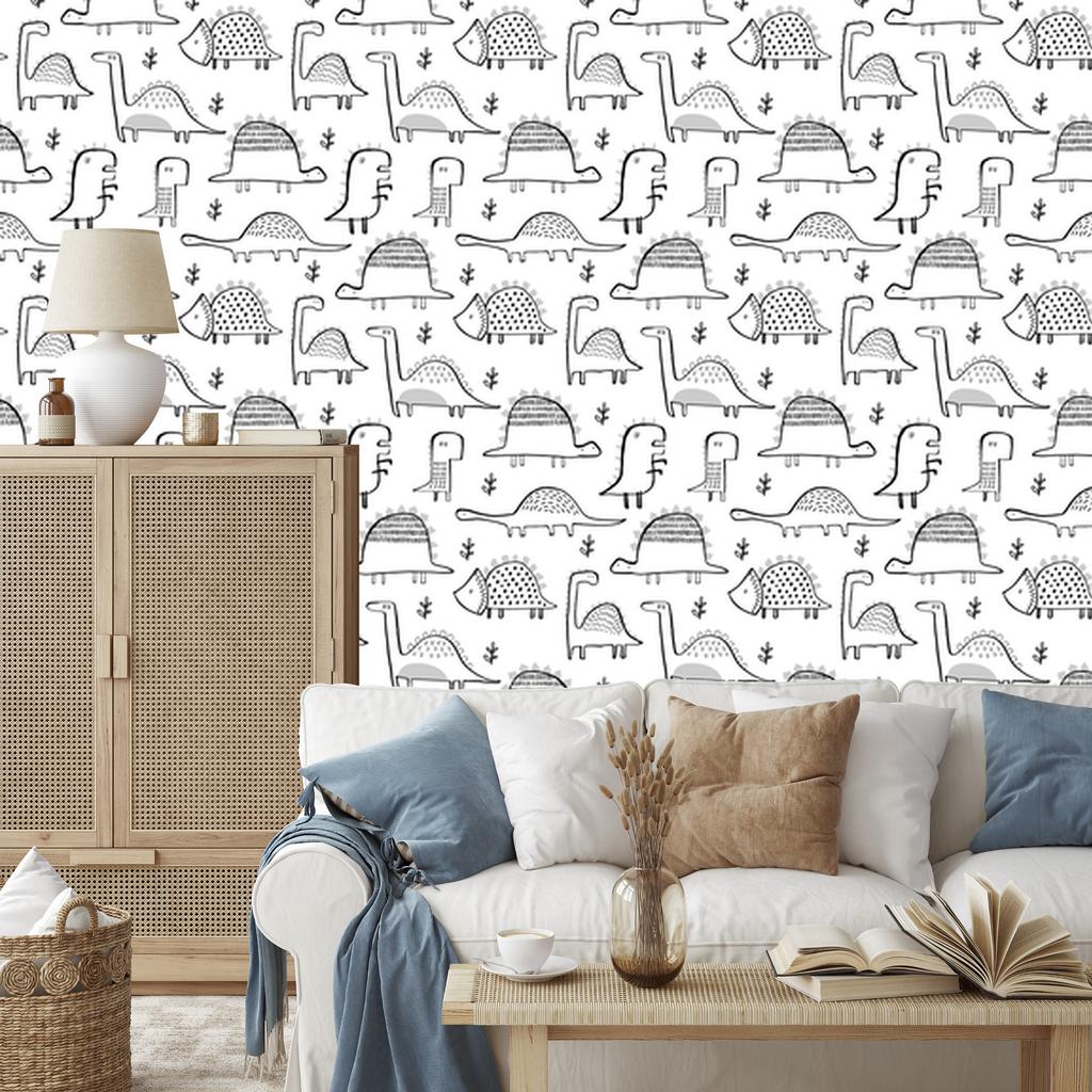 Wallpaper Dinosaurs plants nature for living room and bedroom 50x1000
