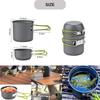 OULOVECO Camping Cookware Set Simple Version Hard Anodized Aluminum Heat Suitable for Direct Flame Includes Aluminum Cooking Stainless Steel Dishes