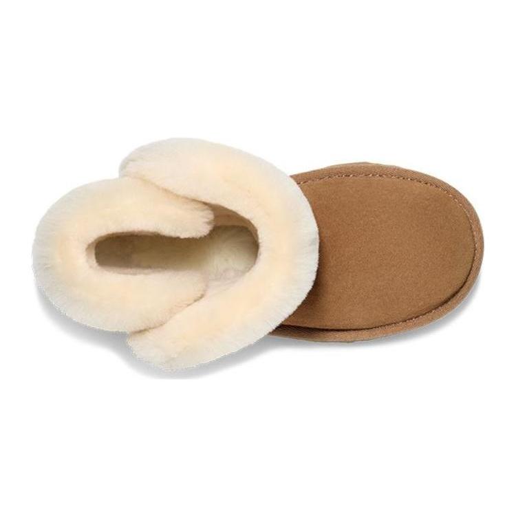 (PS) UGG Classic Low Fur 'Chestnut' Kids' 1153637K-CHE