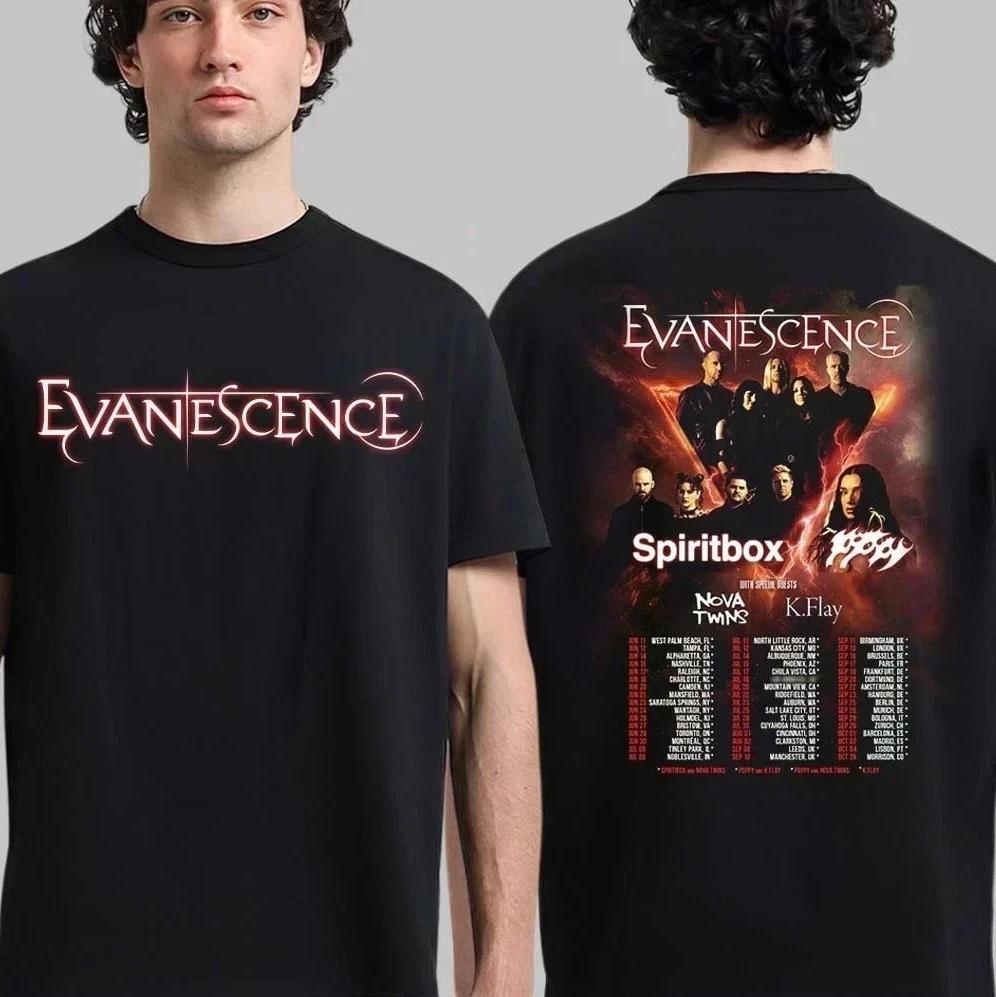 Evanescence 2026 World Tour T-Shirt Band Graphic Concert Fan Tee S-5XL 4XL