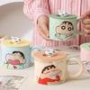 Shinchan Cup White Silicone Lid 360ml Mug 1p Housewarming