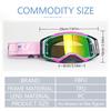 Motorcycle Dirt Bike Goggles Off-Road Riding Cycling Sports Windproof UV Protection Replaceable Lens Full Frame