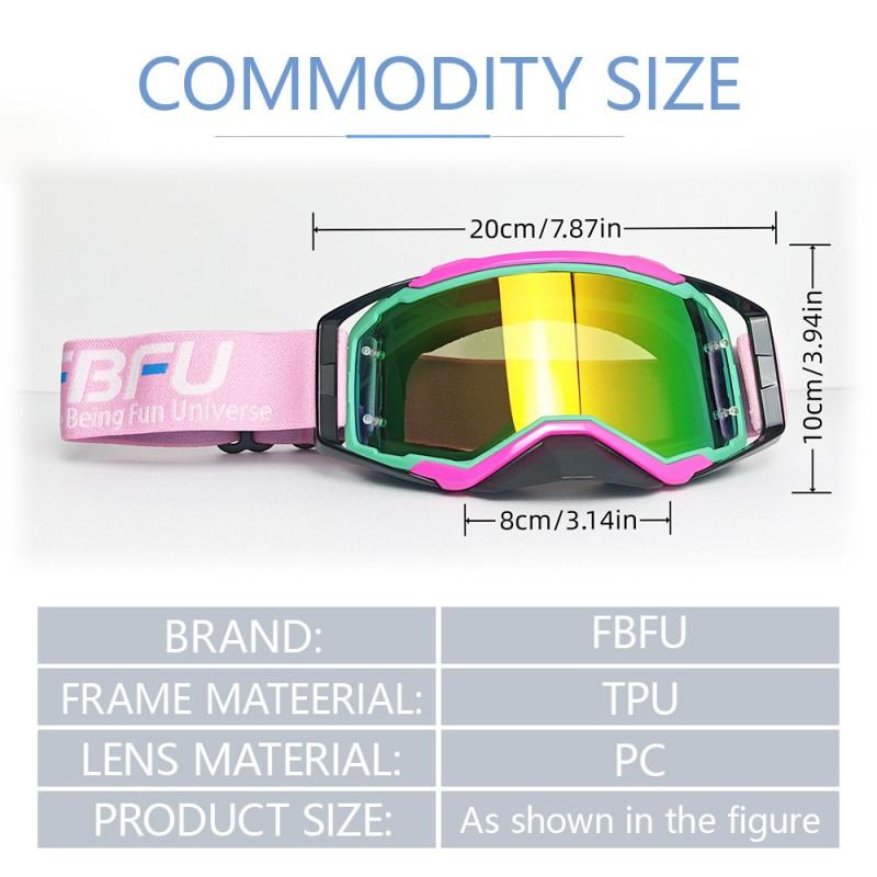 Motorcycle Dirt Bike Goggles Off-Road Riding Cycling Sports Windproof UV Protection Replaceable Lens Full Frame