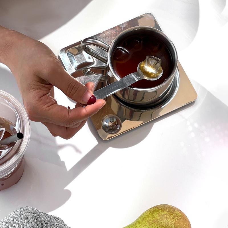 175ml Bürotassen Teetassen-Set Nordisches Design aus Metall Kaffeetassen Minimalistisches Kaffeeset