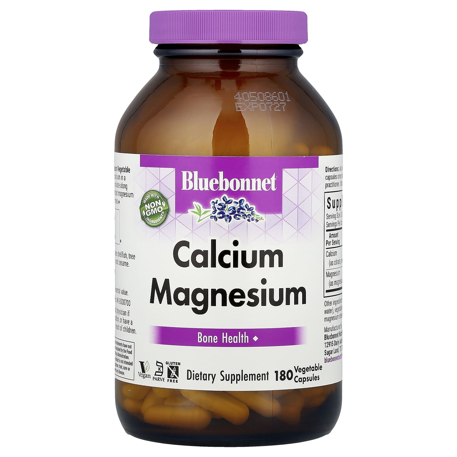 

Calcium Magnesium, Veggie Capsules 180
