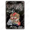 Eat Breakfast at Night Funny Sign, Kitchen Wall Decor Metal Plaque 20x30cm