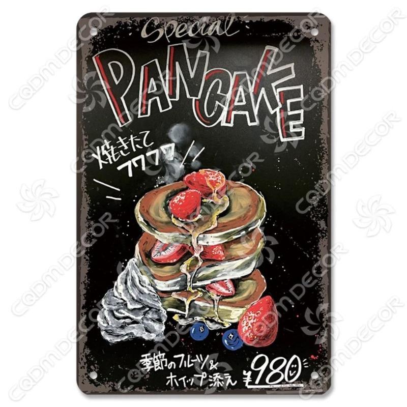 Eat Breakfast at Night Funny Sign, Kitchen Wall Decor Metal Plaque 20x30cm