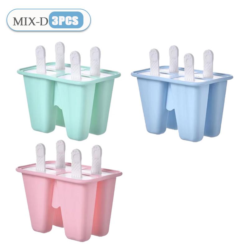 Popsicle Molds 4 Pieces Silicone Ice Pop Molds BPA Free Popsicle Mold Reusable Easy Release Ice Pop Make Homemade Ice Cream