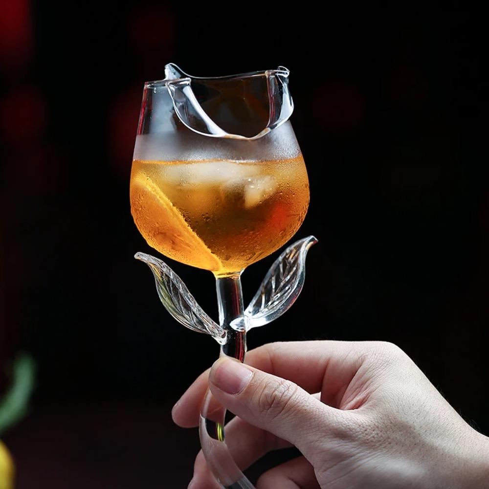 150/280ml Rose Wine Glass Glassware Cocktail Glasses Cup Rose Wine Goblet Valentine's Day