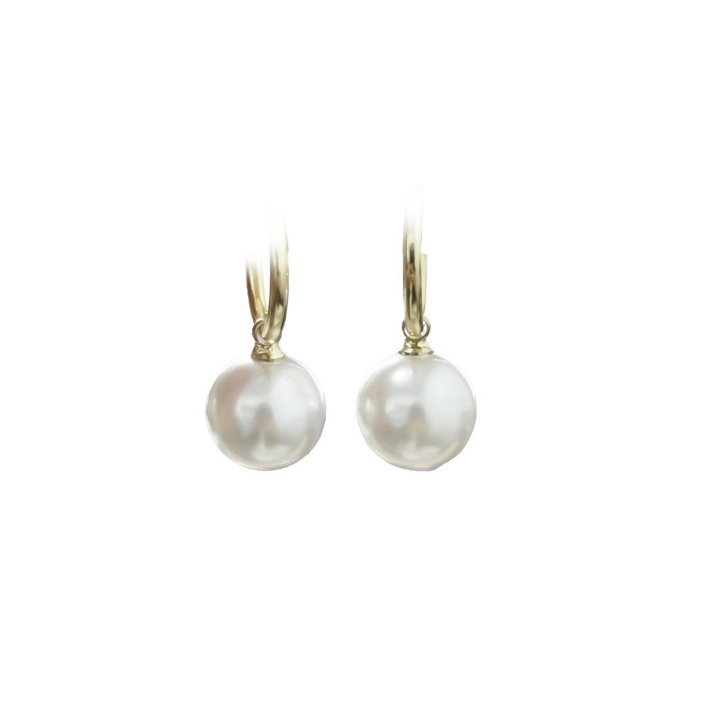 Big Pearl Stud Earrings Women'S Retro Earrings Earrings 925 Premium Ear + Niche, Earrings