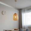 JOYINLED Natural Handmade Rattan Ceiling Light Southeast Style Basket Boho Pendant Lighting for Tea Room Restaurant Dia.30