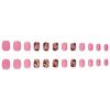 24Pcs Press On Nail Almond Glues On Nail French Fake Nail Designs False Nail Artificial Nail Gifts for Women Girls