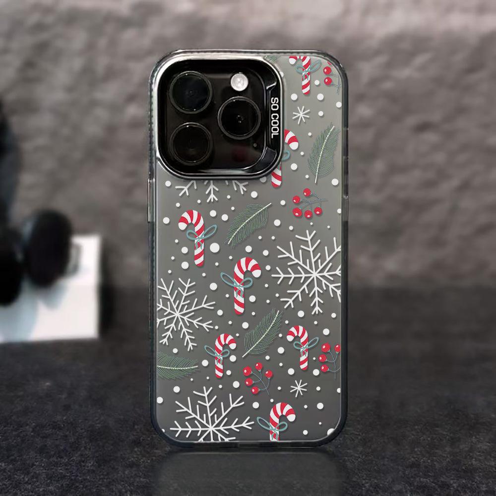 Applicable To iPhone17ProMax Christmas Snowflake Feather Mobile Phone Protective Case Apple 15/14 Niche 16 Simple