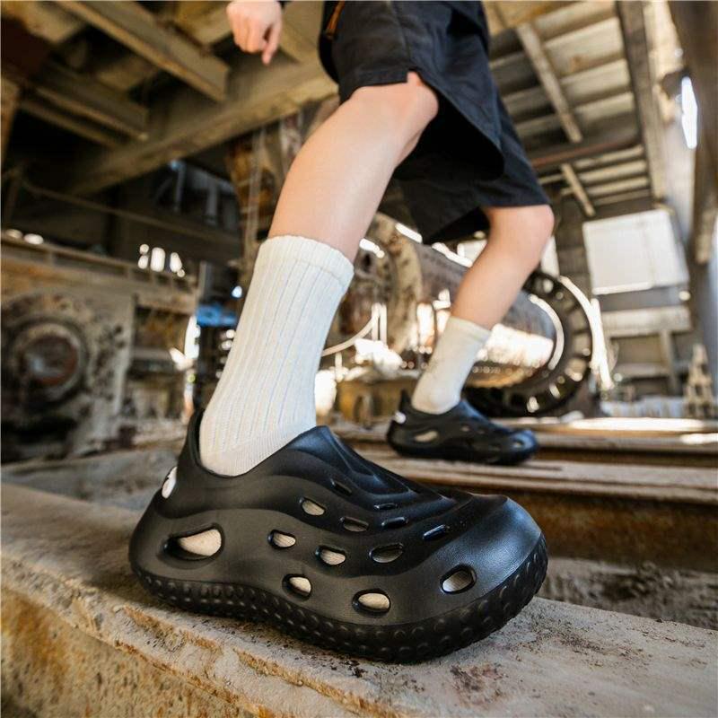 

Мужские летние уличные сандалии на толстой подошве, нескользящие, дышащие, для ходьбы по реке, рафтинга, рыбалки и вождения. 40/41 (fits 39/40)