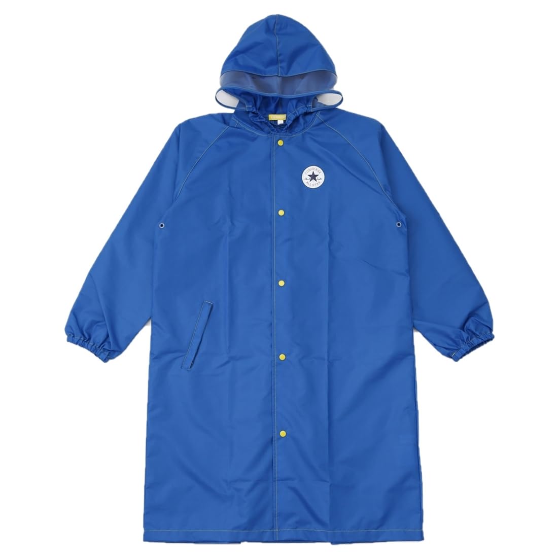 

Детский дождевик Converse для мальчиков и девочек, можно носить поверх, регулируемый, поставляется с сумкой для хранения 20316 [Ogawa], 150 см, CONVERSE, Синий, рюкзак, складки, синий