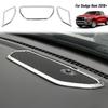 Triple Chrome Center Console Speaker Frame Trim Decor For Dodge Ram 1500 2018+