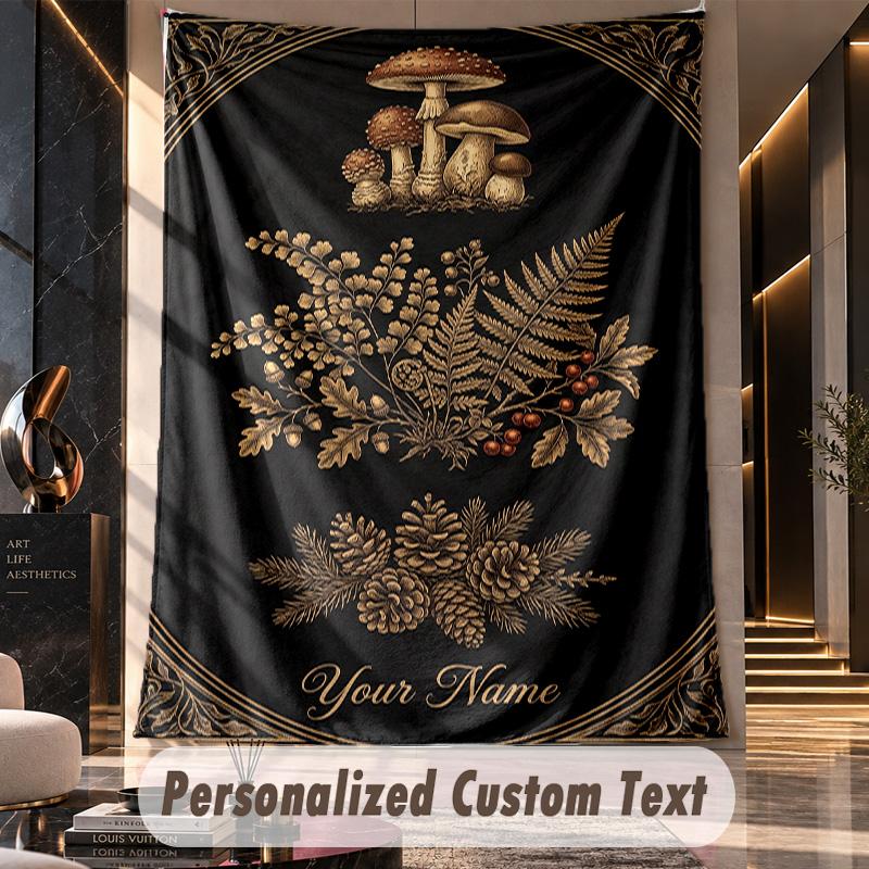 Music Notes Harmony Theme Wall Tapestry Customized With Name Text Personalized Hanging Tapestry For Bedroom Living Room Decor