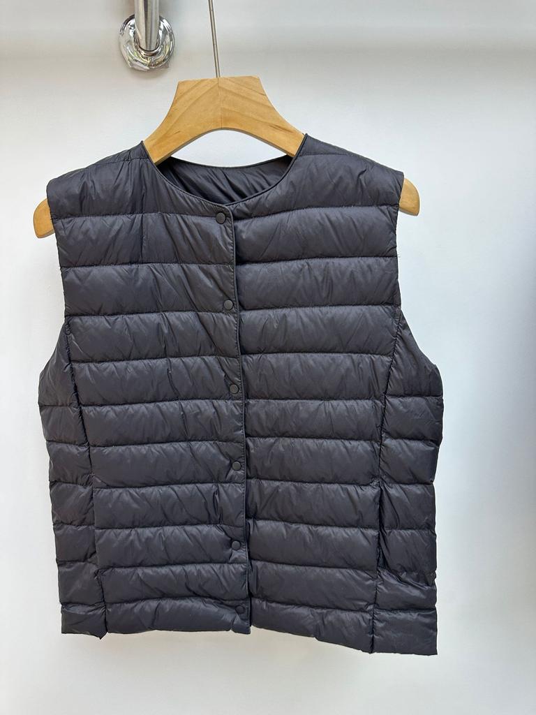 White duck down Pinghu light down jacket, vest liner, round neck V-neck variable thermal vest, vest, free storage bag.