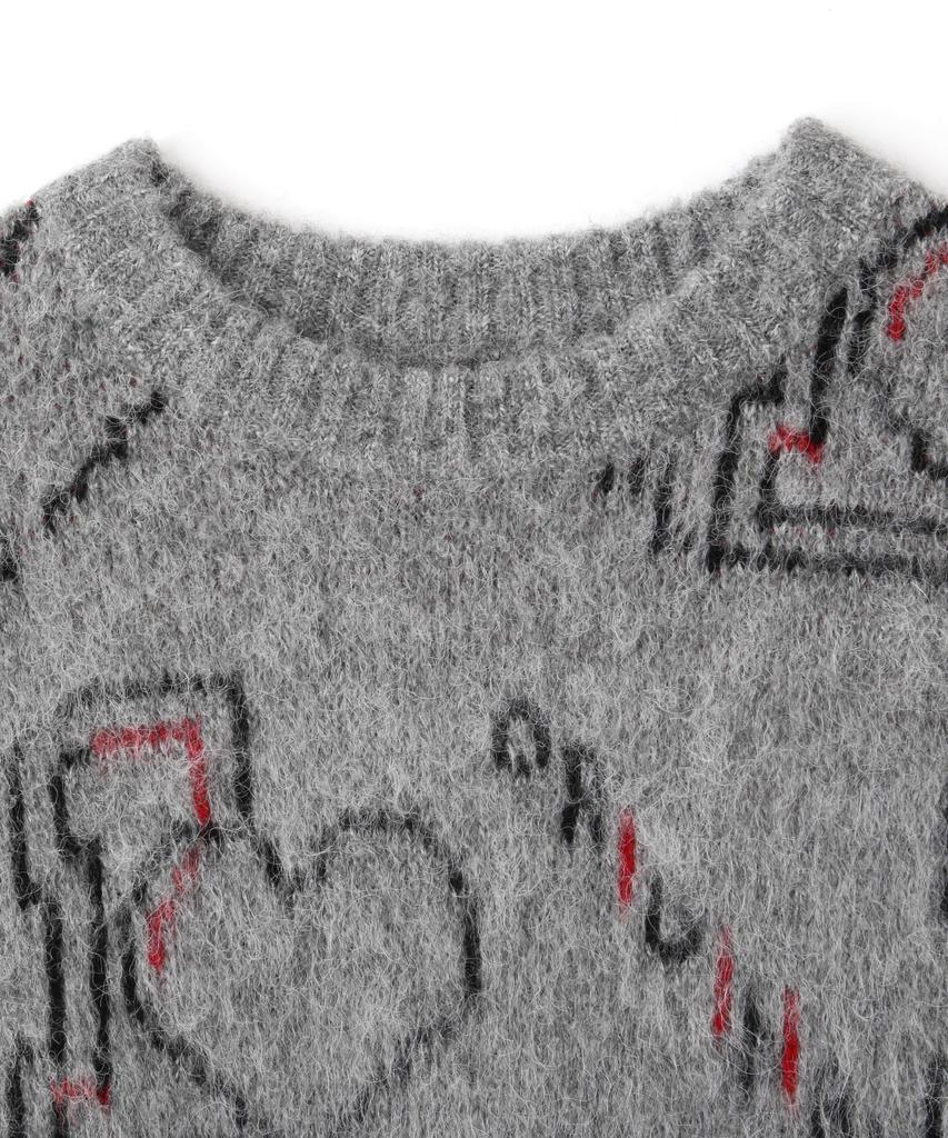 Schott SHAGGY KNIT ORIGINAL HEART Men's Size L 410 Charcoal 782-4240001