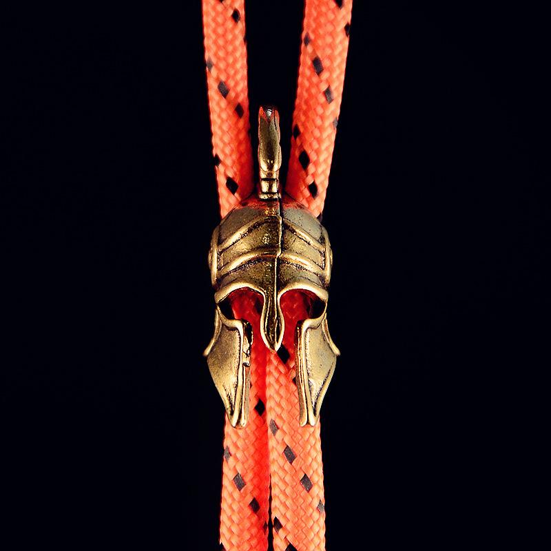 Retro Brass Outdoor DIY Paracord Knife Charm EDC Pendant Outdoor Backpack Accessory Torch Keyring Fob Keyring Attachment