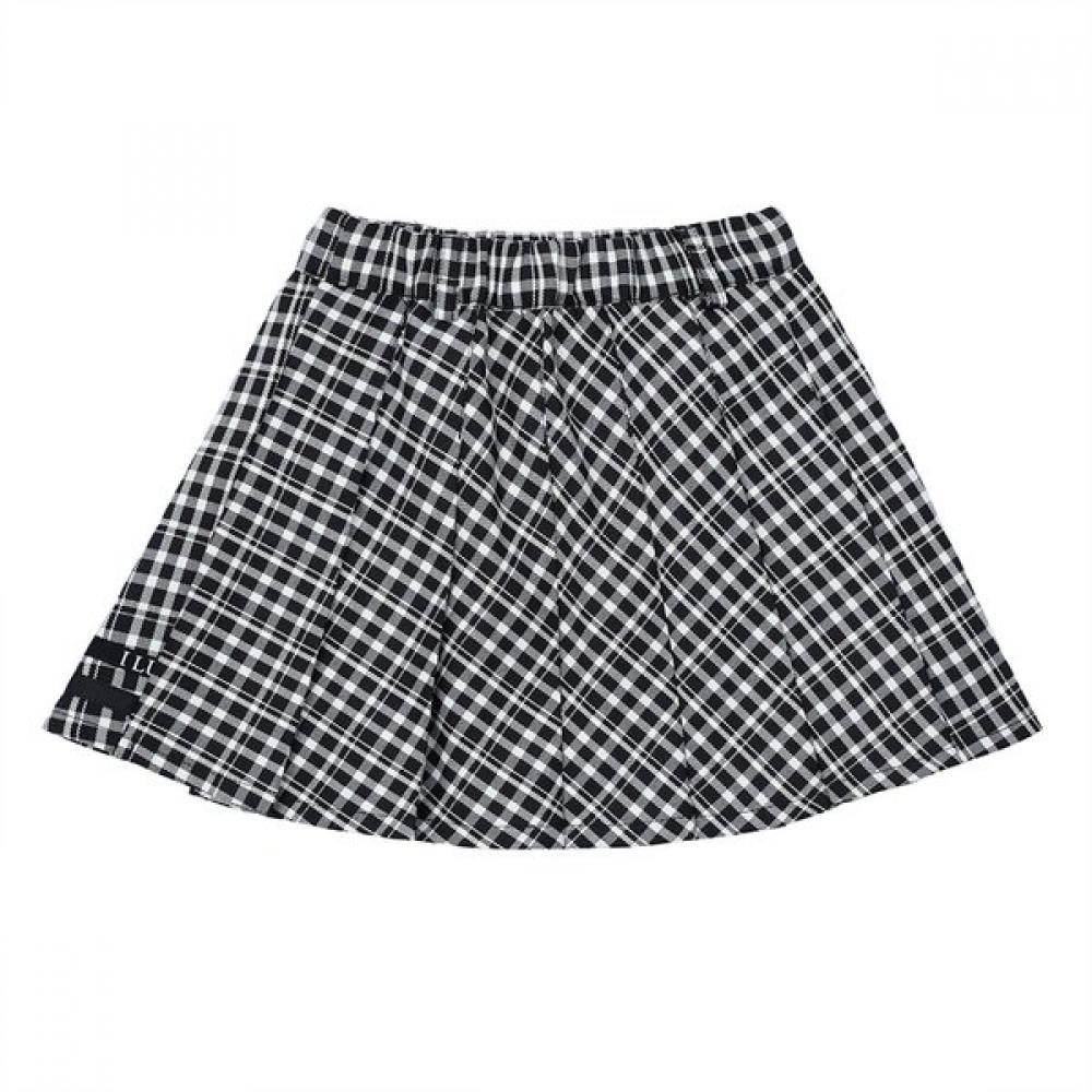 Tiffany Black Check Pleated Skirt T51kbs020