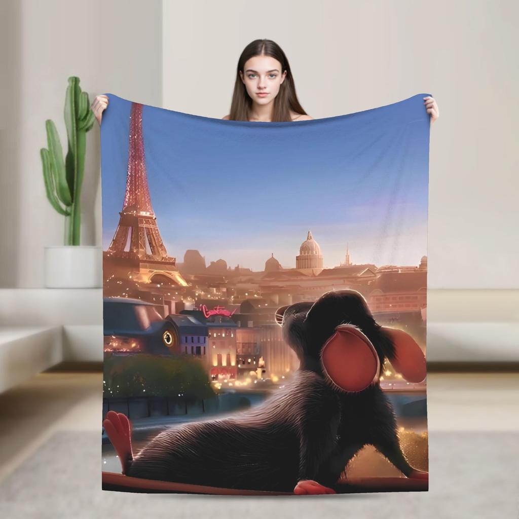 Carino Ratatouille Coperte Super Morbide Coperta Plaid Peluche per Studenti Novità Copriletto in Flanella per Soggiorno Copri Divano Letto