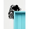 1 Piece Minimalist Black Metal Heart Wall Decor, Romantic Gift for Living Room Bedroom Door Frame Decoration