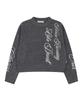 ORDINARY HOLIDAY Lettering Jacquard Pullover [Charcoal]