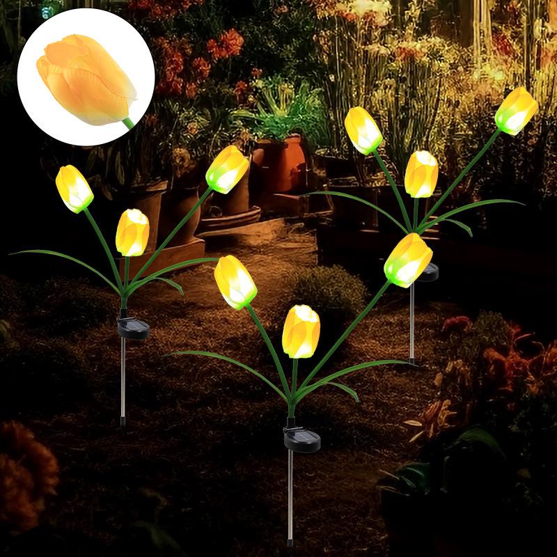 Solar Lotus Sunflower Garden Light for Outdoor Decoration
