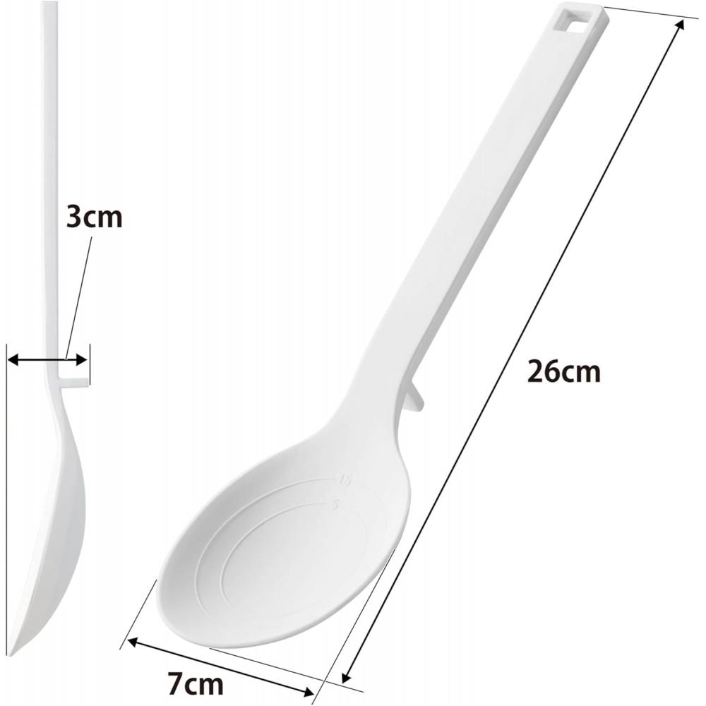Yamazaki Silicone Cooking Spoon White Approx W7 D3 H26cm 4272