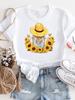 Flower Lovely Trend 90s Clothing Print White T Shirt Short Sleeve Tee Unisex Ladies Casual Top Female Fashion Graphic TShirt