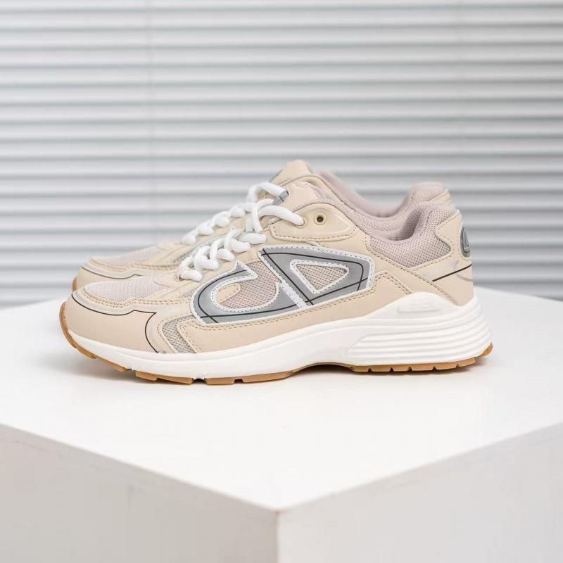 New versatile fashion casual men's and women's trend breathable sports shoes dad letter b30 heightening shoes