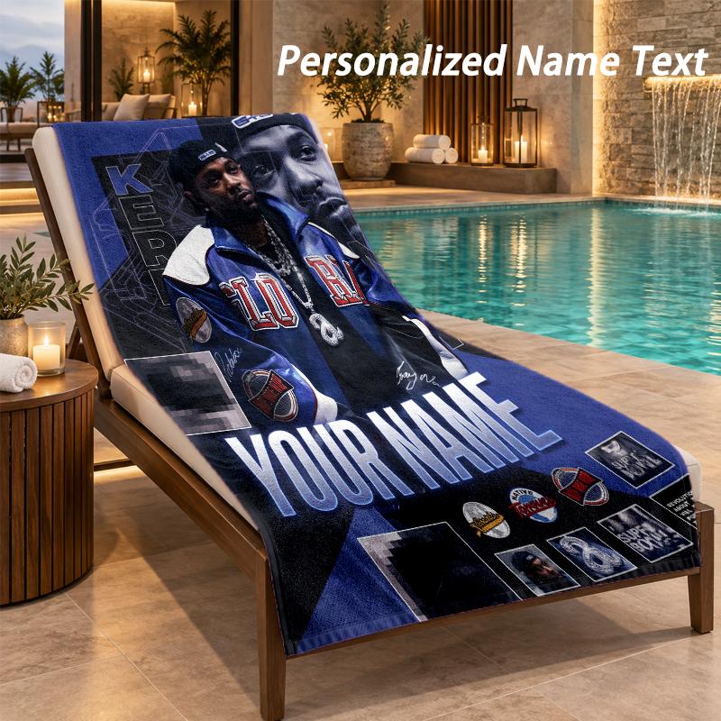 Kendrick Lamar Custom Name Beach Towel Large Soft Towel for Indoor Bathroom Outdoor Beach